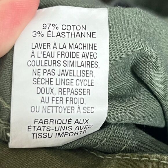 Nili Lotan Jenna Pants Green Camouflage Cropped Slim Fit Mid Rise Women Size 2 - Picture 12 of 13